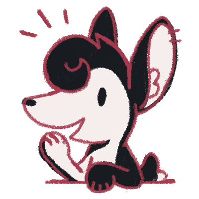 A half body drawing of a stylized deer. They are drawn with a crayon brush.
