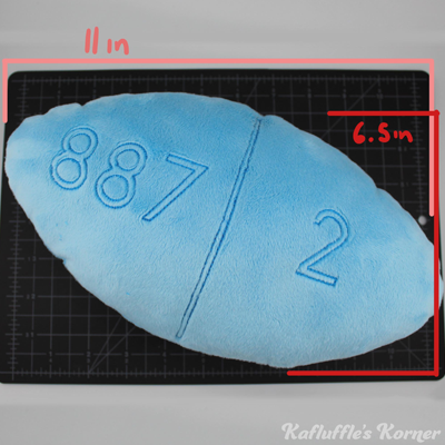 Plush of an estrogen pill