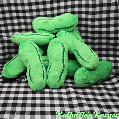 Plush keychain pickles